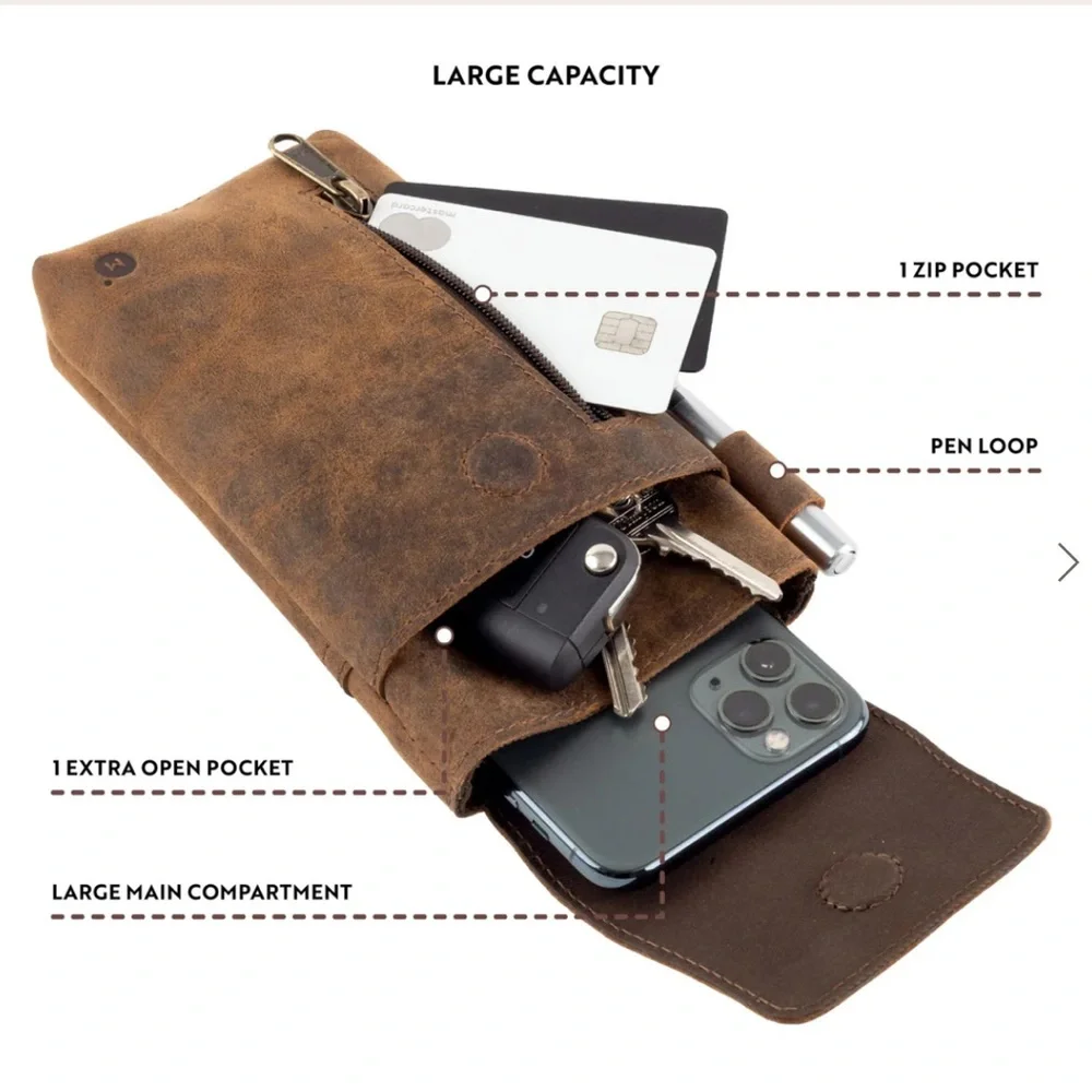NWB MOONSTER LEATHER PHONE HOLSTER